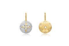  Pop Charms - Hangers - Zilver / 14kt GP - Zirkonia - 1cm